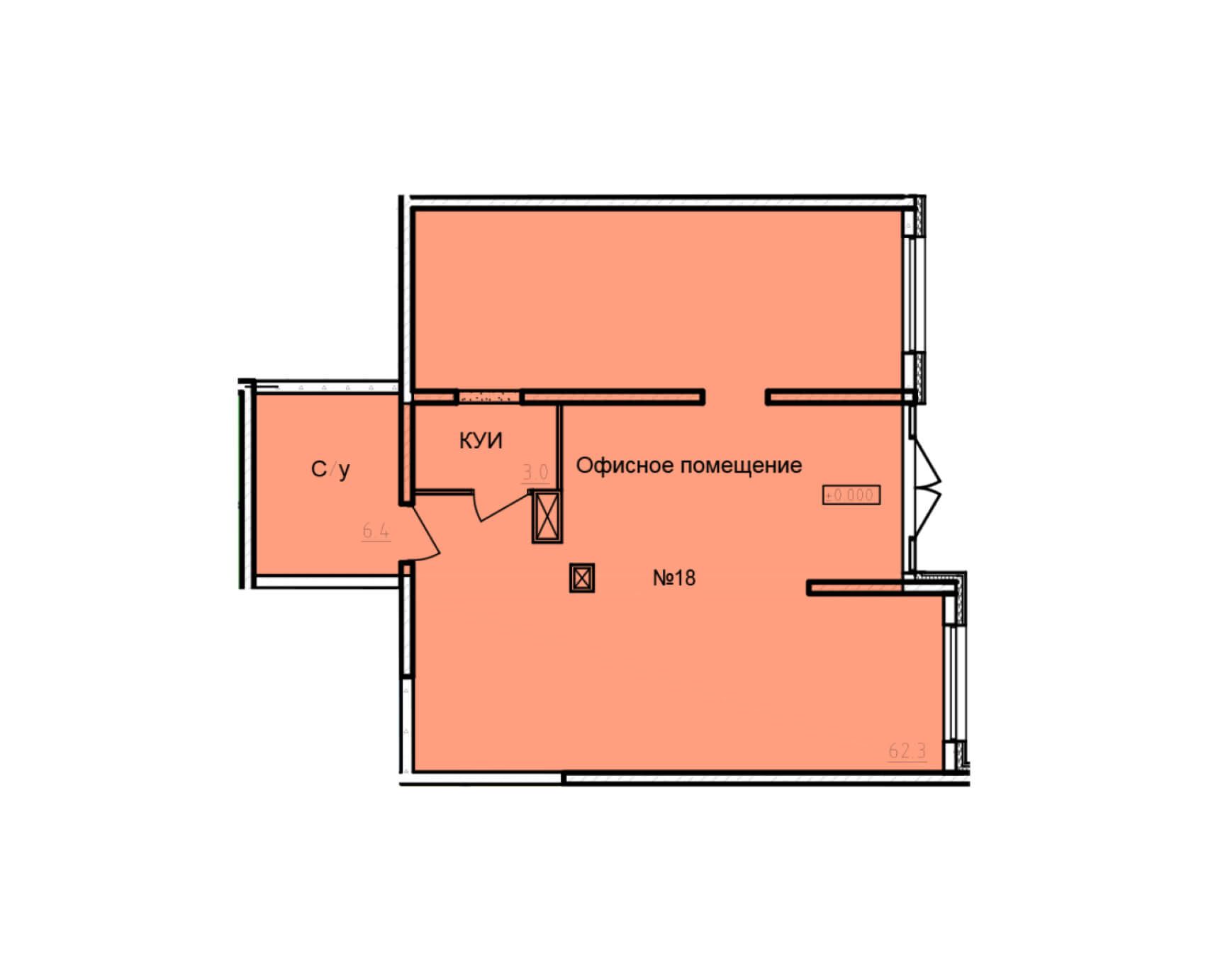 Помещение 71,7 м²