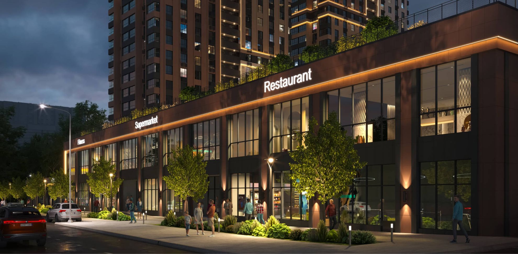 В шаговой доступности образовательные и коммерческие сервисы