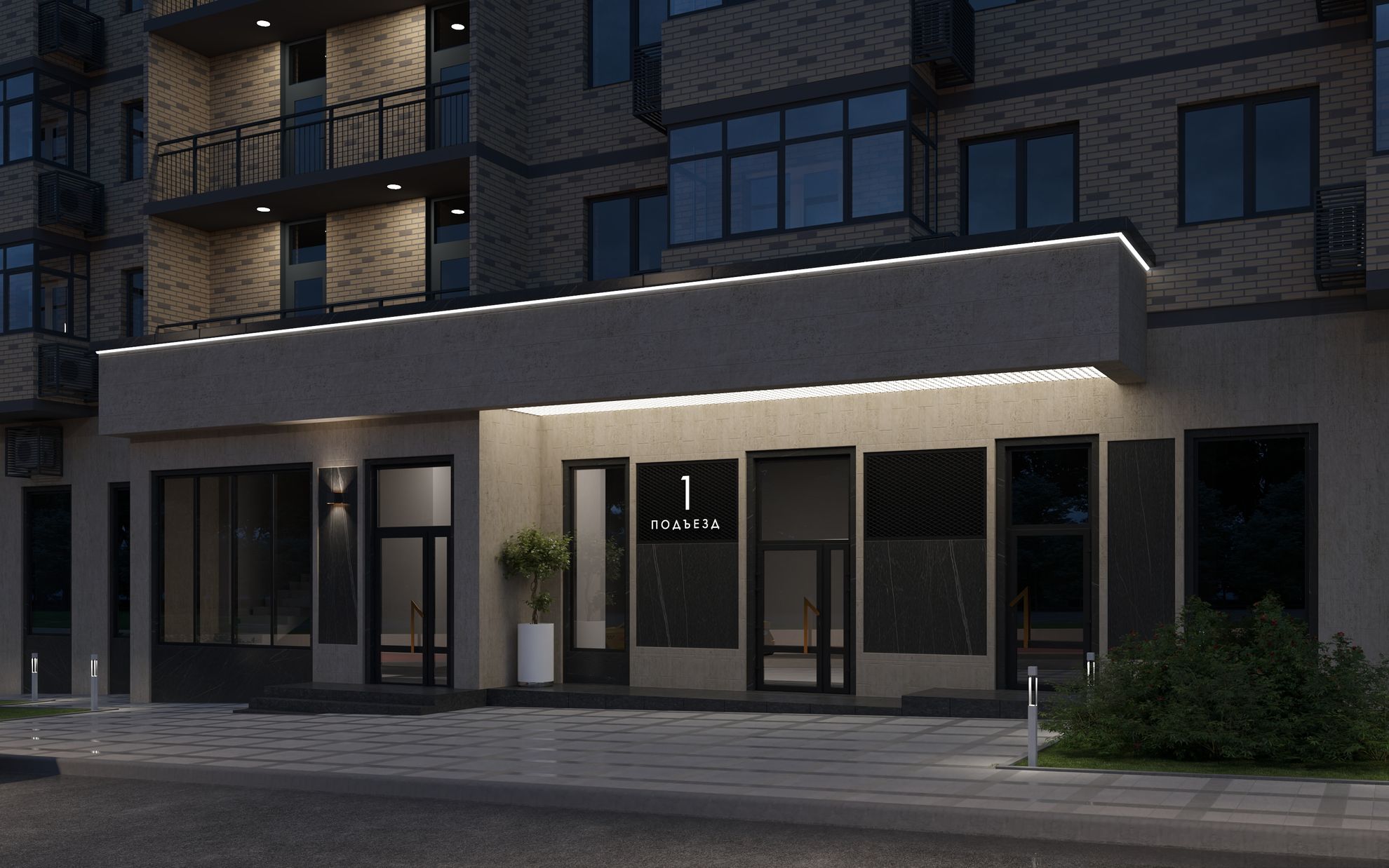 Премиальные холлы, коньсержные, колясочные, лифты KONE