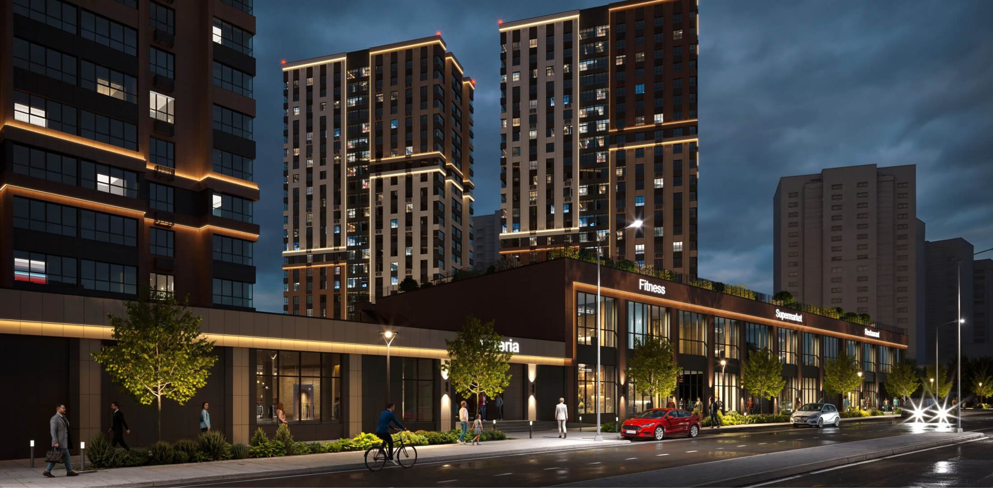 Формирует облик ночного города