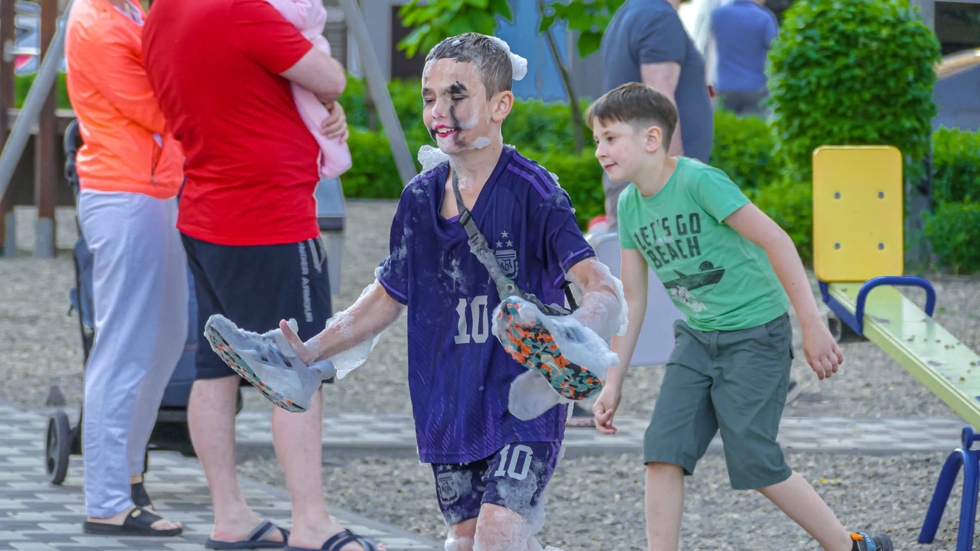 Детский праздник во дворе ЖК «Звезда Столицы».