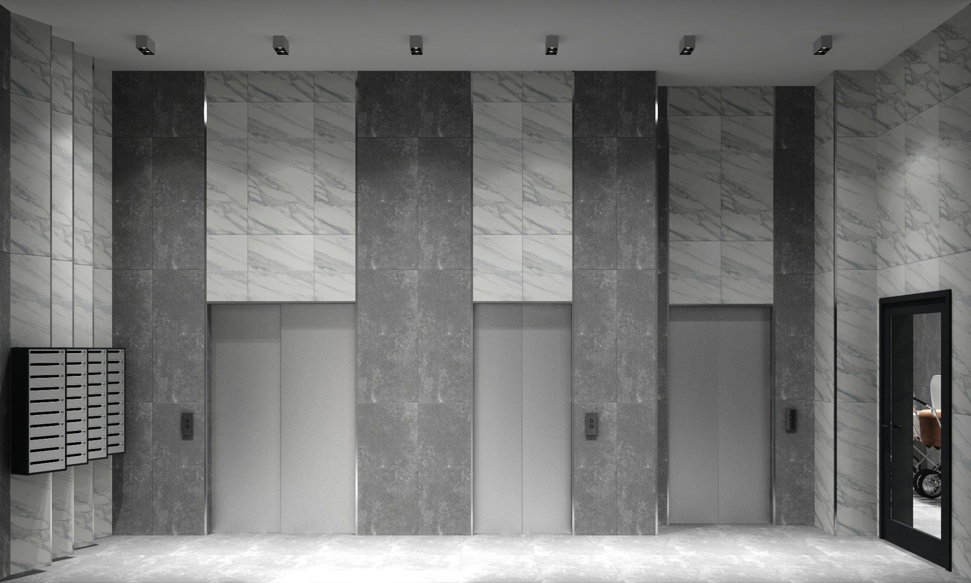 Три лифта марки KONE