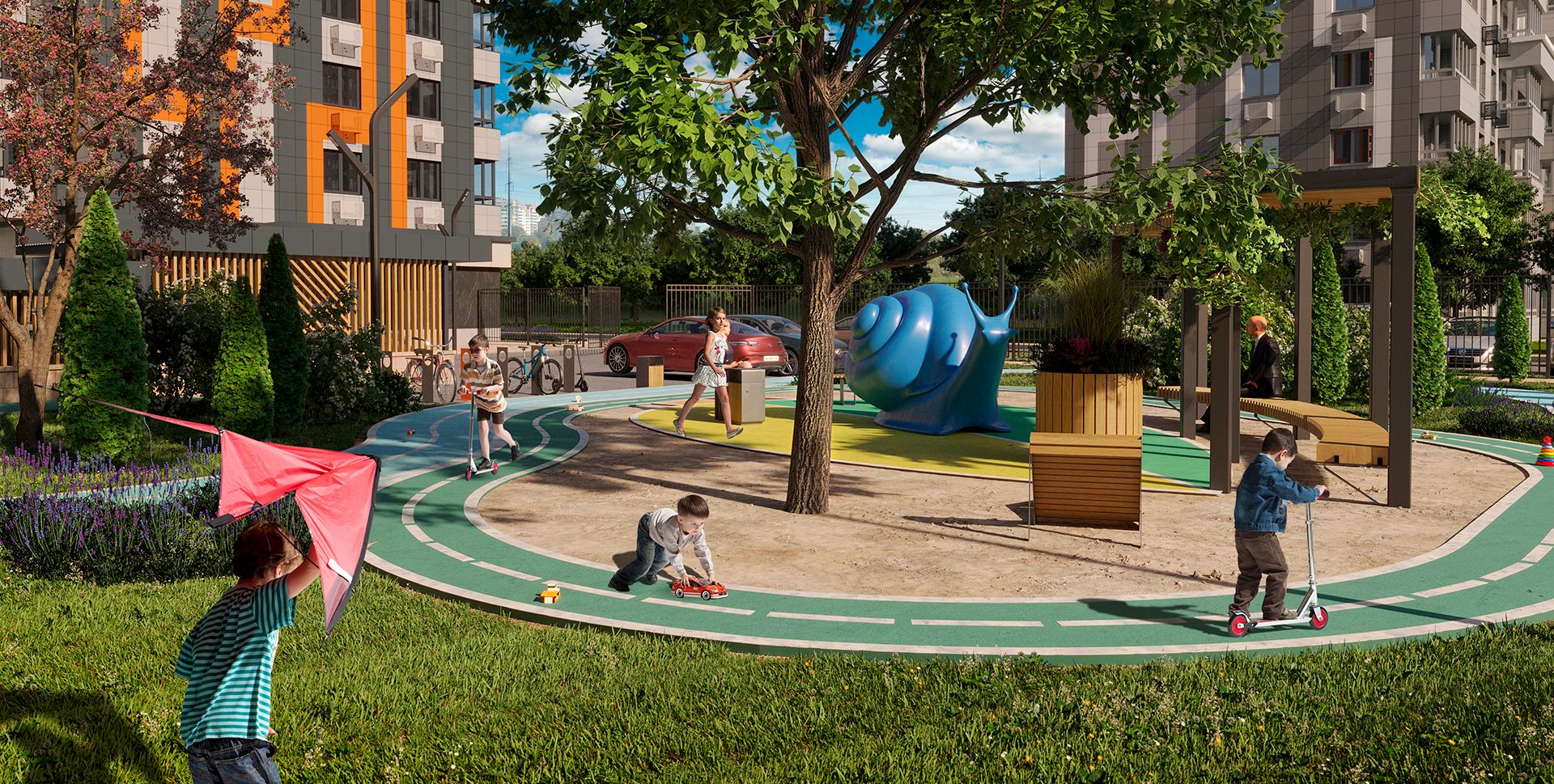 Два детских сада и школа